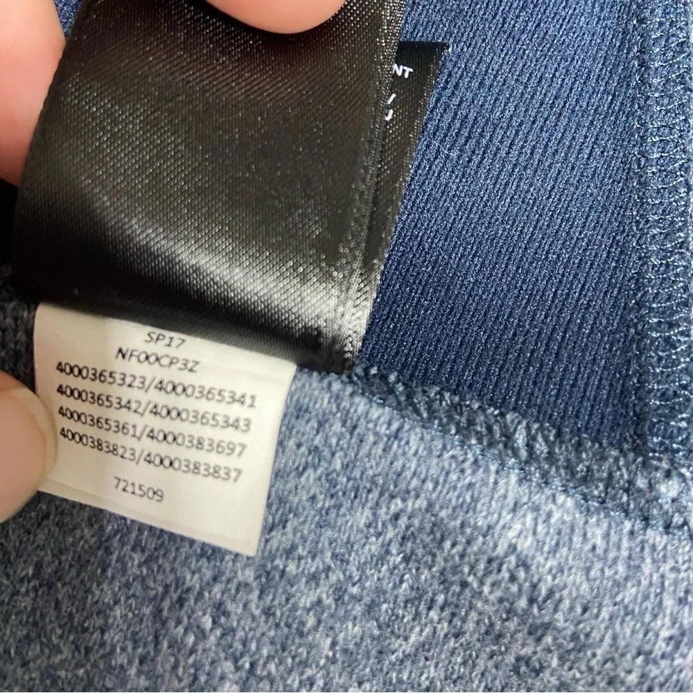The North Face Men's Full Zip Jacket Sweatshirt Blue Large